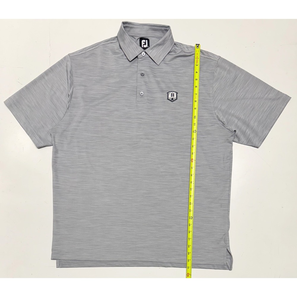 FootJoy Mens XL Grey Space‎ Dye Performance Golf Polo Shirt Short Sleeve FJ Logo